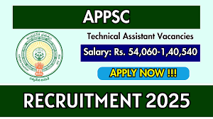 APPSC 04 Technical Assistant Recruitment 2025
