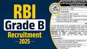 RBI Grade B Officer Vacancy 2025