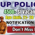 UP Police SI 4543 Posts Recruitment 2025